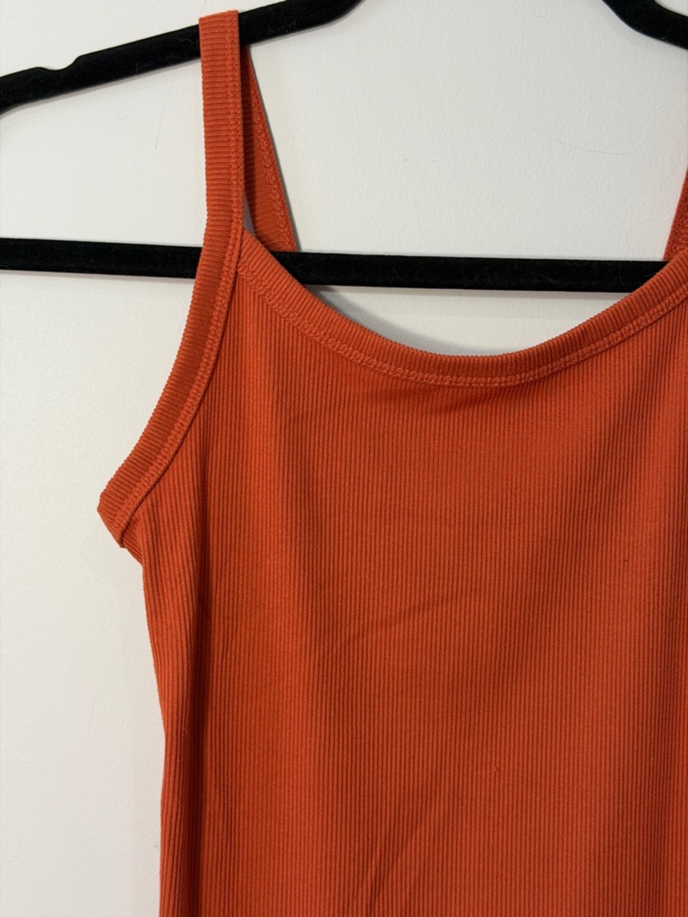 Mustard & Burnt Orange Ribbed Tank Top - Women's Sleeveless Cami